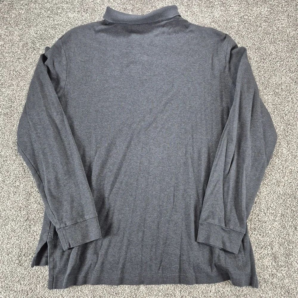 Polo Ralph Lauren‎ Rugby Polo Shirt Mens Large Dark Gray Long Sleeve Pony